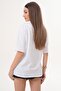 Women's Print Detailed Crew Neck Oversized T-Shirt 260463 - 5