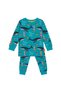 The Snail and the Whale Patterned Turquoise Children's Pajamas for Ages 1-7 - 4