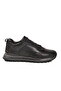 Black Genuine Leather Rubber Laced Men's Casual Shoes - 2