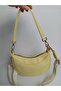 Women's Yellow Shoulder Bag with Double Straps Mini Baguette Bag - 6