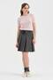 Women's Knitwear Knitted Front Logo Design Short Sleeve Blouse - 7