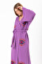 100% Organic Cotton Moon Pattern Printed Muslin Kimono Kaftan, Bathrobe, Dressing Gown - 8