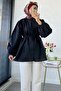 Balon Kol Hakim Yaka Zigana Tunic – Anthracite - 2