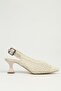 Women's Beige Heeled Shoes Pc-55681
