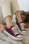 Burgundy Platform Unisex Casual Shoes-036 - 2