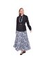 Black Belt Detailed Pleated Skirt Suit