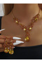 2-Piece Rhinestone Drop Embellished Necklace and Earrings Jewelry Set