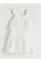 Nevavm Square Collar Polka Dot Girl's Dress with a Difference - 4