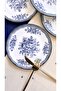 Antique Blue 6-Piece Luxury Dessert Plate Set - 2