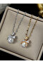 Embellished Bow Decor Faux Pearl Necklace - 2