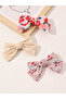 Pack of 3 - Floral Print Bow Hair Clips - 5