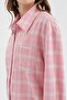 Women's Plaid Fabric Lace Detailed Long Sleeve Design Shirt - 6