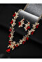 2-Piece Embellished Rhinestone Drop Necklace and Earrings Jewelry Set - 5