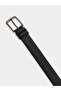Black Faux Leather Square Buckle Belt - 4