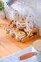 Leandra Oil and Vinegar & Spice Set with Wooden Stand