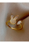 Rhinestone Bunny and Carrot Ring