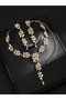 2-Piece Embellished Rhinestone Drop Necklace and Earrings Jewelry Set - 3
