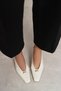 Tigy Beige Rustic Patterned Buckle Detail Blunt Toe Mold Feature 7-8 cm Heel Length Heels for Women - 4