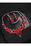 2-Piece Embellished Rhinestone Necklace and Earrings Jewelry Set - 3