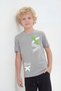 Round Neck X White Printed Short Sleeve Summer Boys' T-Shirt - 2