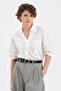 Women's Short Sleeve Design Shirt with V-Neck Front - 2