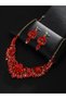 2-Piece Rhinestone Embellished Necklace and Earrings Jewelry Set - 5