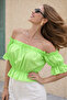 Women's Rubber Detailed Madonna Blouse - 4