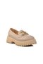 Beige Women's Loafer Shoes - 3