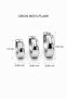 Set of 3 White Color Steel Hoop Earrings - Women's Basic Earrings - 3