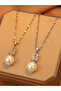 Embellished Faux Pearl Necklace - 2
