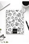 Black and White Spiral Notebook - Checked 120 Sheets - 17X24Cm