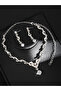 2-Piece Rhinestone Embellished Necklace and Earrings Jewelry Set - 3