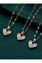 Zircon Heart Shape Pendant Necklace - 2