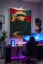 Gojo Satoru Jujutsu Anime Wall Cloth– Quality Fabric, Gamer Room Decor Tapestry Wall Rug Si - 2