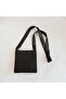 Black Fabric with Lined Snap Fasteners Wallet , Phone Bag Si/ Crossbody Bag /Money Bag Si - 2