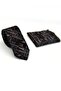 Beige Navy Blue Gray Patterned Brown Woven Fabric Handkerchief Slim Fit Tie // Sdk-2611-5 - 2