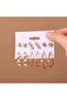 6 Pair Gold Color Earring Set for Women Pearl, Hoop & Stud - 2