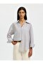Bluse aus Leinengemisch Oversized