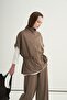 Women's Oversized Vest Wide-Leg Trousers Set Mink - 4