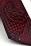 Burgundy Navy Blue Shawl Patterned Woven Fabric Handkerchiefs Slim Fit Ties // Sdk-2604-4 - 3