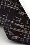 Beige Navy Blue Gray Patterned Brown Woven Fabric Handkerchief Slim Fit Tie // Sdk-2611-5 - 3