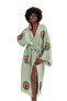 100% Cotton Muslin Kimono, Sun Eye Printed Kaftan, Kimono, Dressing Gown, Beach Wear - 7