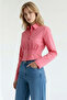 Shirt Collar Long Sleeve Pleated Detailed Cropped Regular Shirt - 5