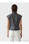 Vizyon New Season Shirt Collar Women's Jean Vest - 3
