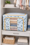 Foldable Clothes Storage Box with Steel Frame– Organizer - صندوق تخزين ملابس قابل للطي مع هيكل معدني - 3