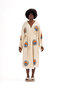 100% Cotton Muslin Kimono, Sun Eye Printed Kaftan, Kimono, Dressing Gown, Beach Wear - 4