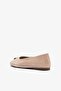 Dennis Beige Suede Leather Women Ballet Flats - 3