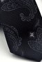 Gray Shawl Patterned Black Woven Fabric Handkerchiefs Slim Fit Ties // Sdk-2604-3 - 3