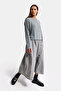 Women's Gray W5 Knitwear Sweater Skirt One Piece Design Dress - 2