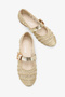 Anjali Women's Knitwear Ballet Flats - Gold - 3